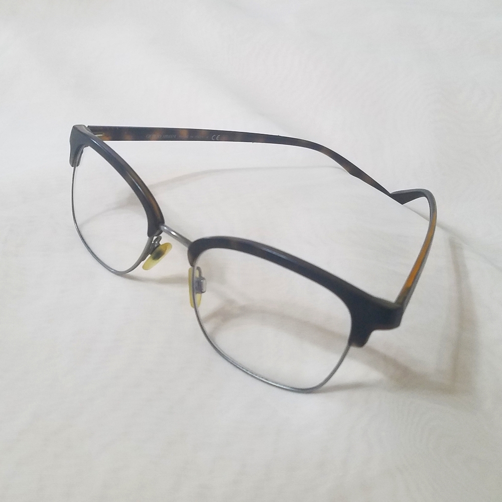 Giorgio Armani Women's Tortoiseshell Semi-Rim Eyeglasses - Classic Style
